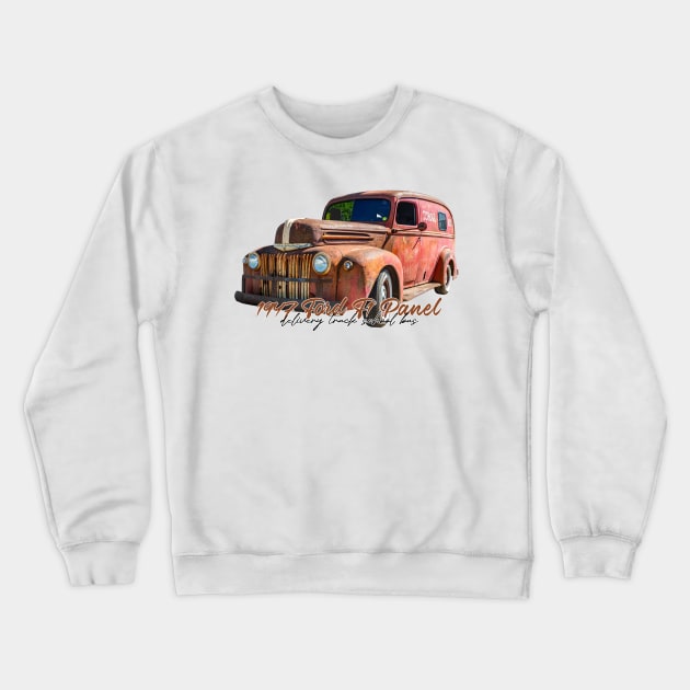 1947 Ford Panel Delivery Truck School Bus Crewneck Sweatshirt by Gestalt Imagery